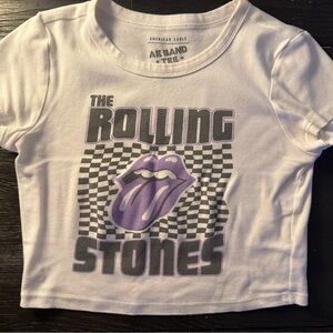 American Eagle Outfitters Kids White and Purple Graphic Tee